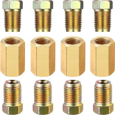 12-teiliges Bremsleitungsverschraubungs-Kit mit 3/8 Zoll-24 Gewinden für 3/16 Zoll Bremsleitungsrohr