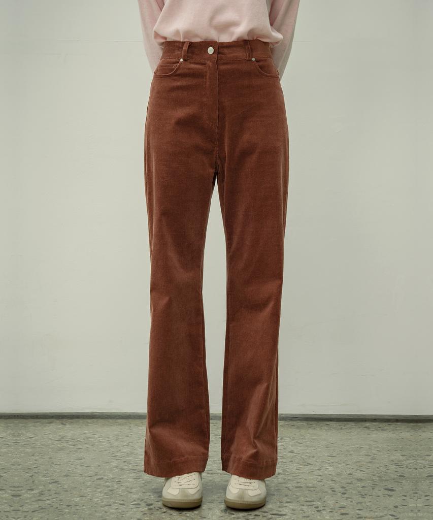 Siyajyu Sipt7056 High Waist Corduroy Pants_Burgundy