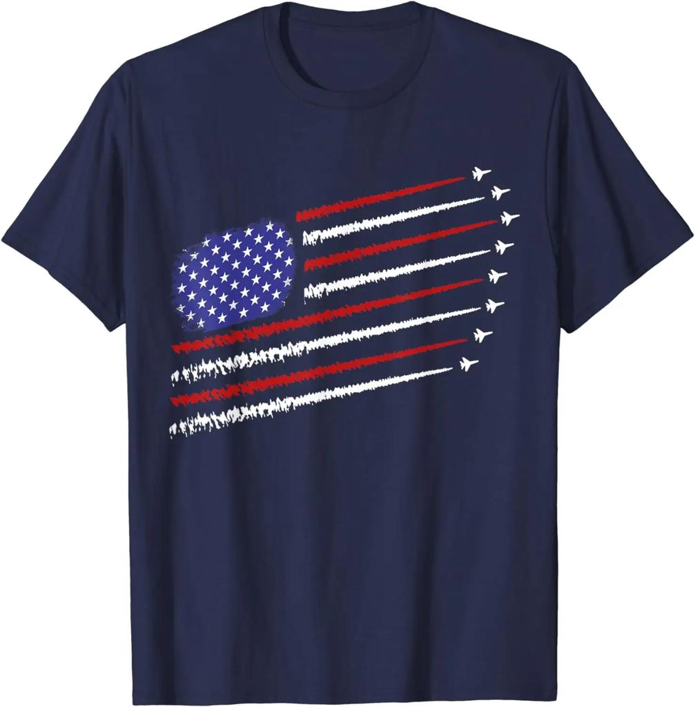 Kampfjets mit USA Amerikanischer Flagge 4. Juli Feier T-Shirt