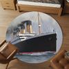 1pc Titanic, Ocean Round Chair mat Area Rug - Non-Slip, Floor Mat for Office, Bedroom, home decor Christmas Gift p0811182
