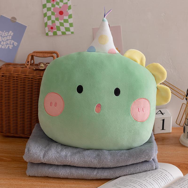 

Новые милые плюшевые игрушки в виде животных, подушка для поясницы и для сна для офиса и дивана, автомобильный кондиционер два в одном air conditioner quilt