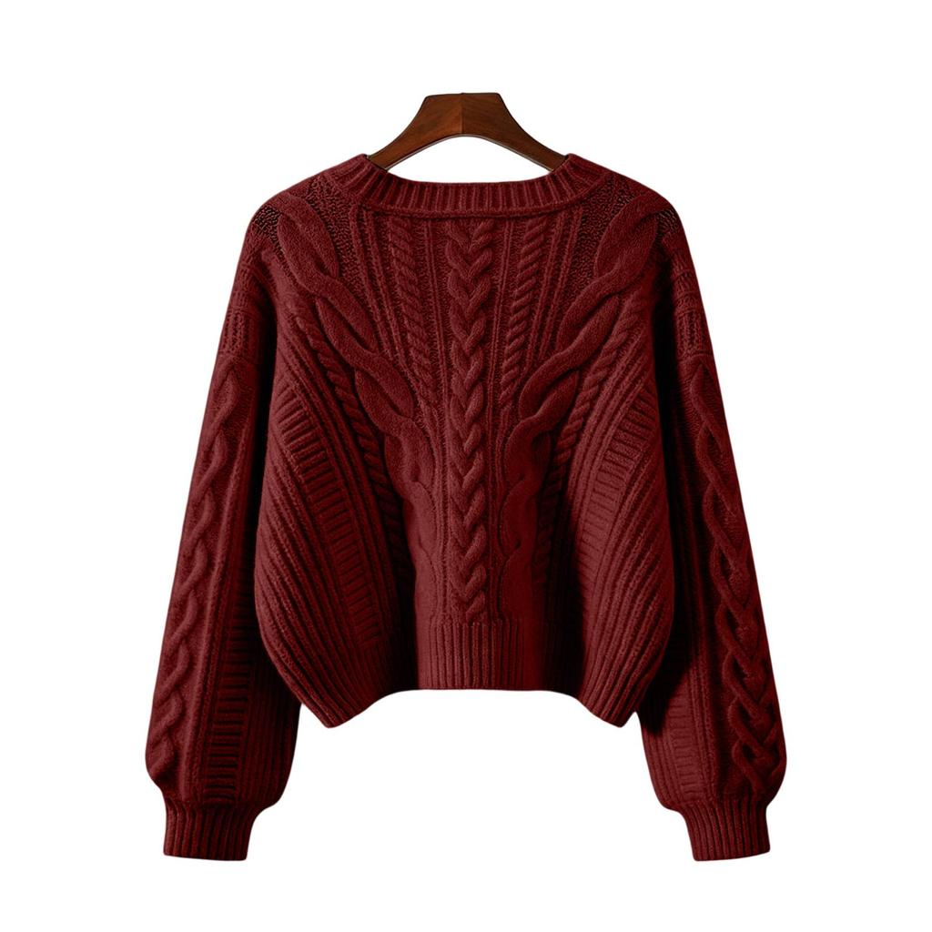 Cárdigan de Punto Casual Vintage Ajustado para Mujer para Uso Diario