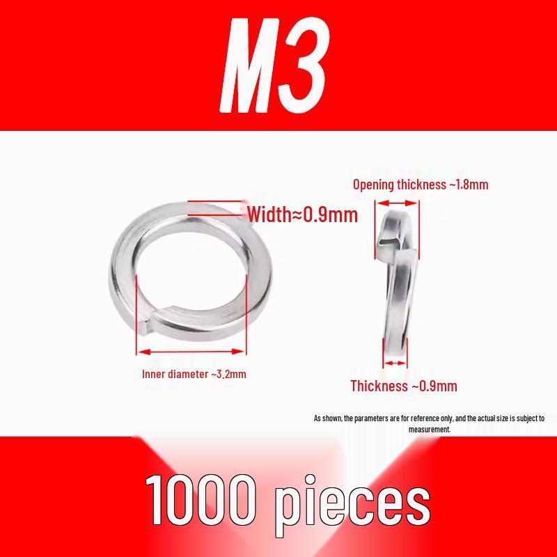 Stainless Steel Spring Washer M3-M16 Elastic Metal Washer Set