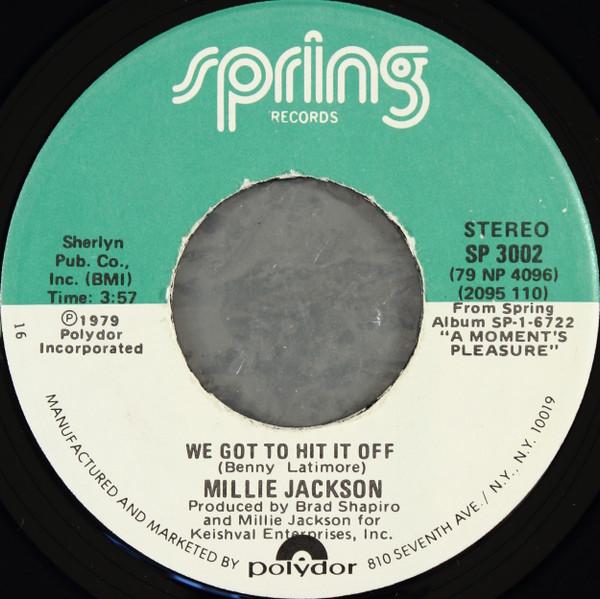 

7inch Record MILLIE JACKSON We Got To Hit It Off SP3002 Spring Records 1979 US SoulFunk Used