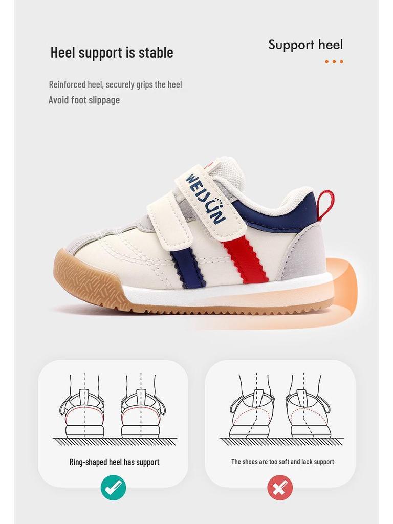 Wei Jun Yi Baby and Toddler Soft Sole Shoes for Boys and Girls, Spring/Autumn Style, 1-3 Years