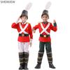 Sprookjes Speelgoedsoldaat Kostuum Jongens Kinderen Halloween Rollenspel Unisex Notenkraker Leger Uniform Podium Feest Verkleedkostuum