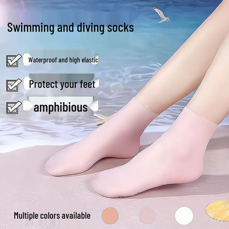 Diving Silicone Socks: Elastic Snorkeling, Swimming, and Trekking Foot Covers for Men, Women, and Children