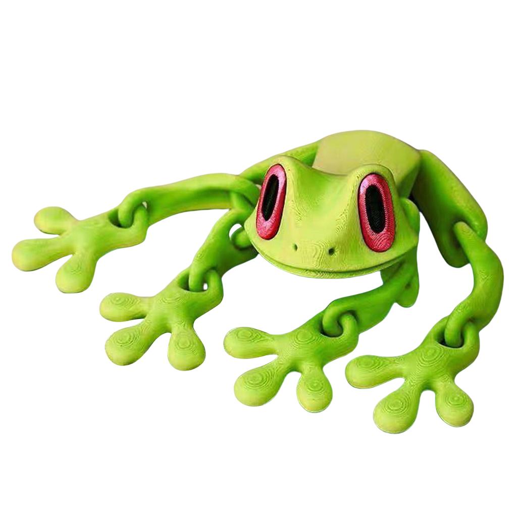 3D Printing Magnetic Refrigerator Sticker W/ Movable Joint Movable Joints Frog Fridge Magnet for Refrigerator Garage Decorations