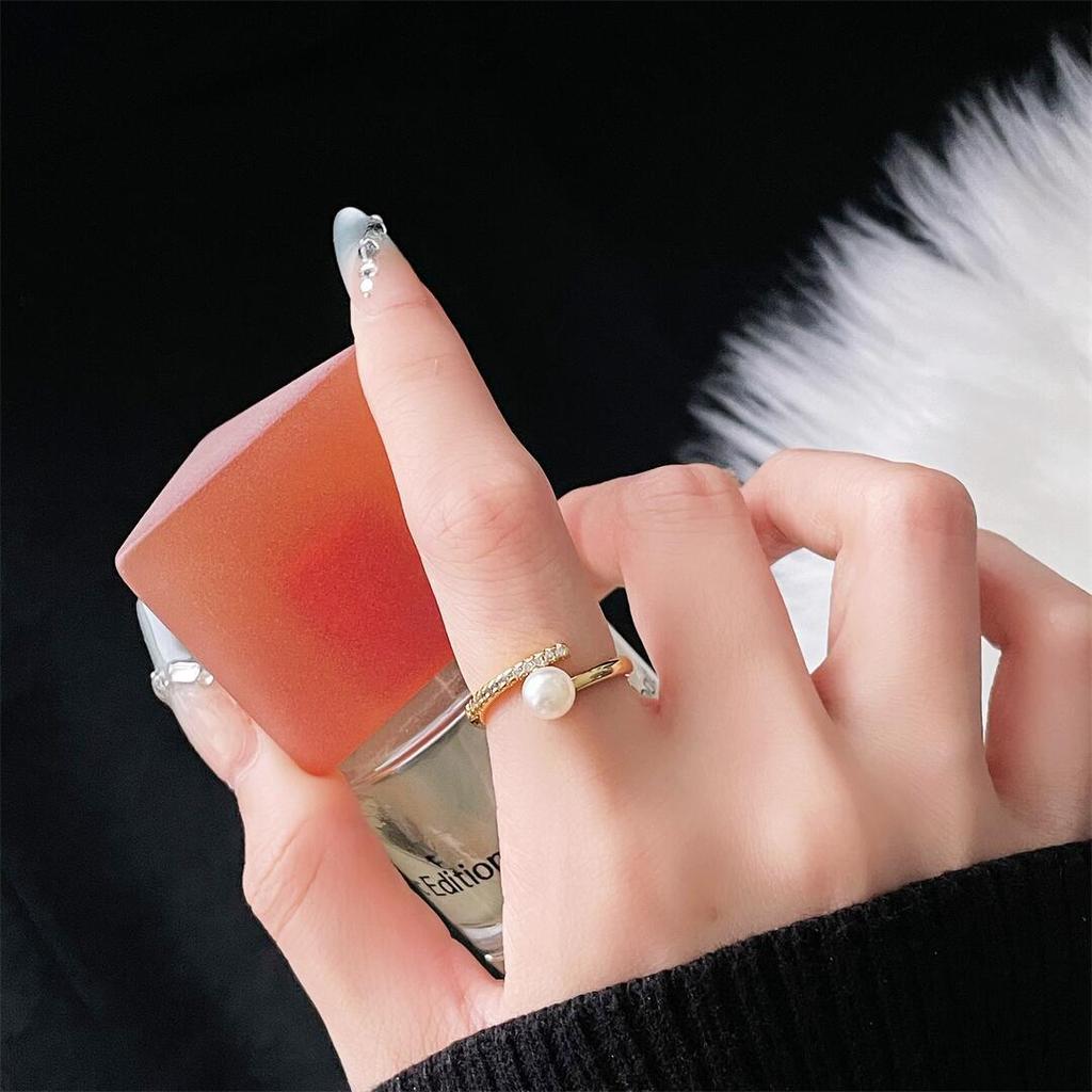 Shining Zir*****Pen Ring, Personalized Niche Design, Sweet And Elegant Temperament, Advanced Sense, Daily Matching, Ring Woman
