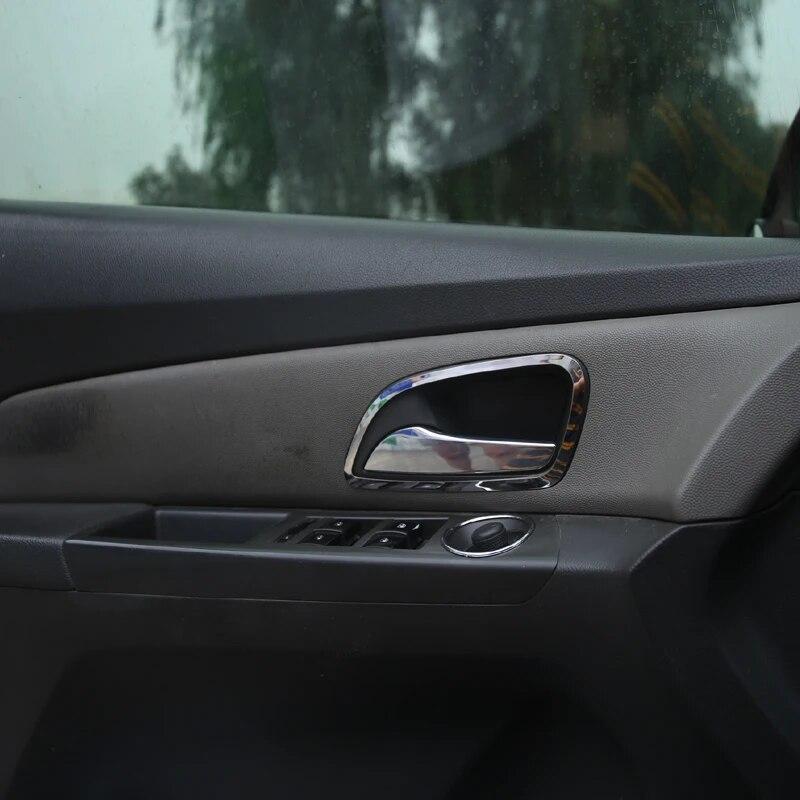 4 Stück/Set ABS Chrom Interieur Pailletten Türgriffabdeckung Zierleiste Aufkleber für Chevrolet Cruze 2009 - 2012 2013 2014 2015