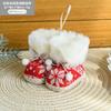 Festive Furry Christmas Ornament Mini Boot Tree Hanging Decoration Charm for Xmas Holiday Party Home Wall Decor Party Gift