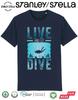 Mens Scuba Diving T-Shirt Live and Let Dive Fathers Day Christmas Divers Gift Tee