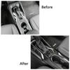 For Toyota Corolla 2019 2024 Gear Shift Panel Water Cup Holder Cover Trim Stainless Steel Sticker Carbon Fibre Silver Black
