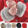 for Wool Coat & Jackets Furry Wrist Cuff Faux Fur Wrist Cuffs Warm Furry Wristbands Arm Warmer
