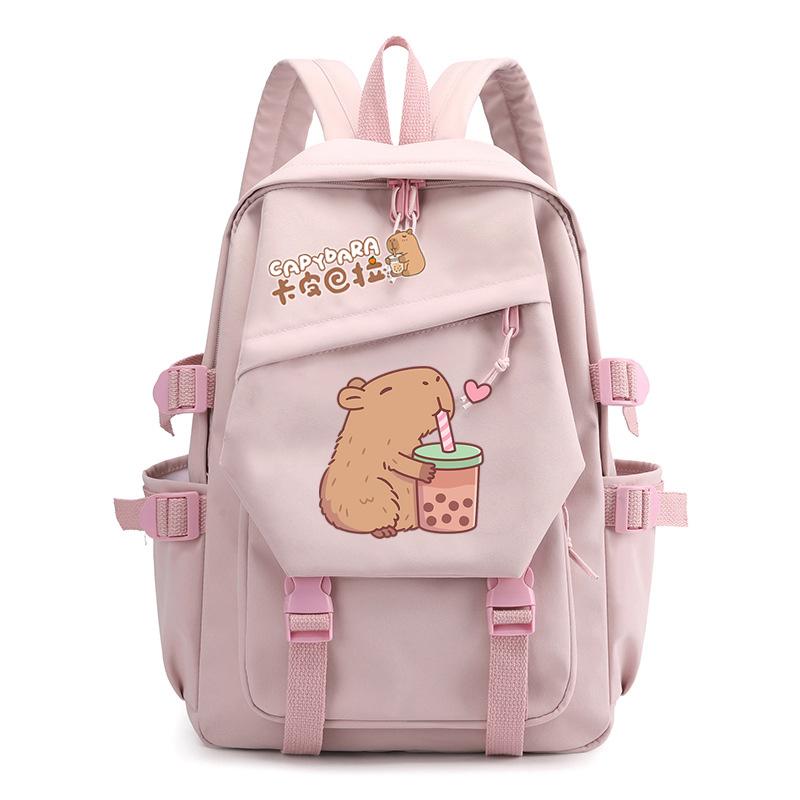 Kawaii Capybara Mochila, Girls Kids Back To School Book Bags, Women Patchwork Bagpack, Teenagers Schoolbags Student Backpack