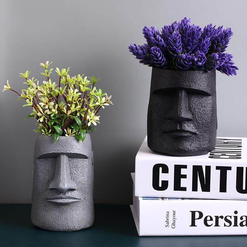 Reunion Island Stone Statue Figurines, TV Cabinet, Home Decoration, Living Room Creativity, Resin Handicrafts