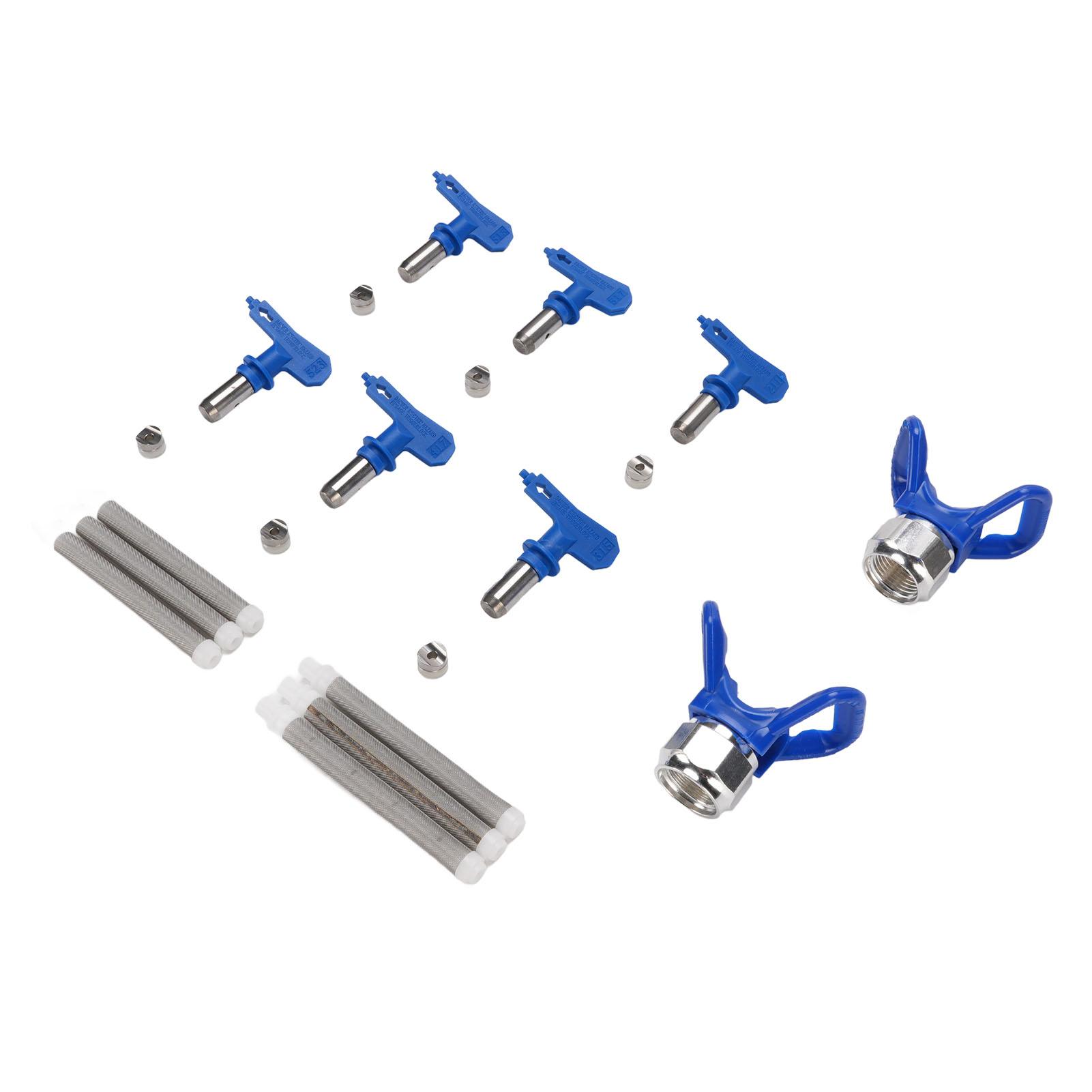 

6 шт. Наконечники для распылителя краски 211 315 417 517 515 523 Наконечник сопла 2 крепления и 6 фильтров для безвоздушного распылителя