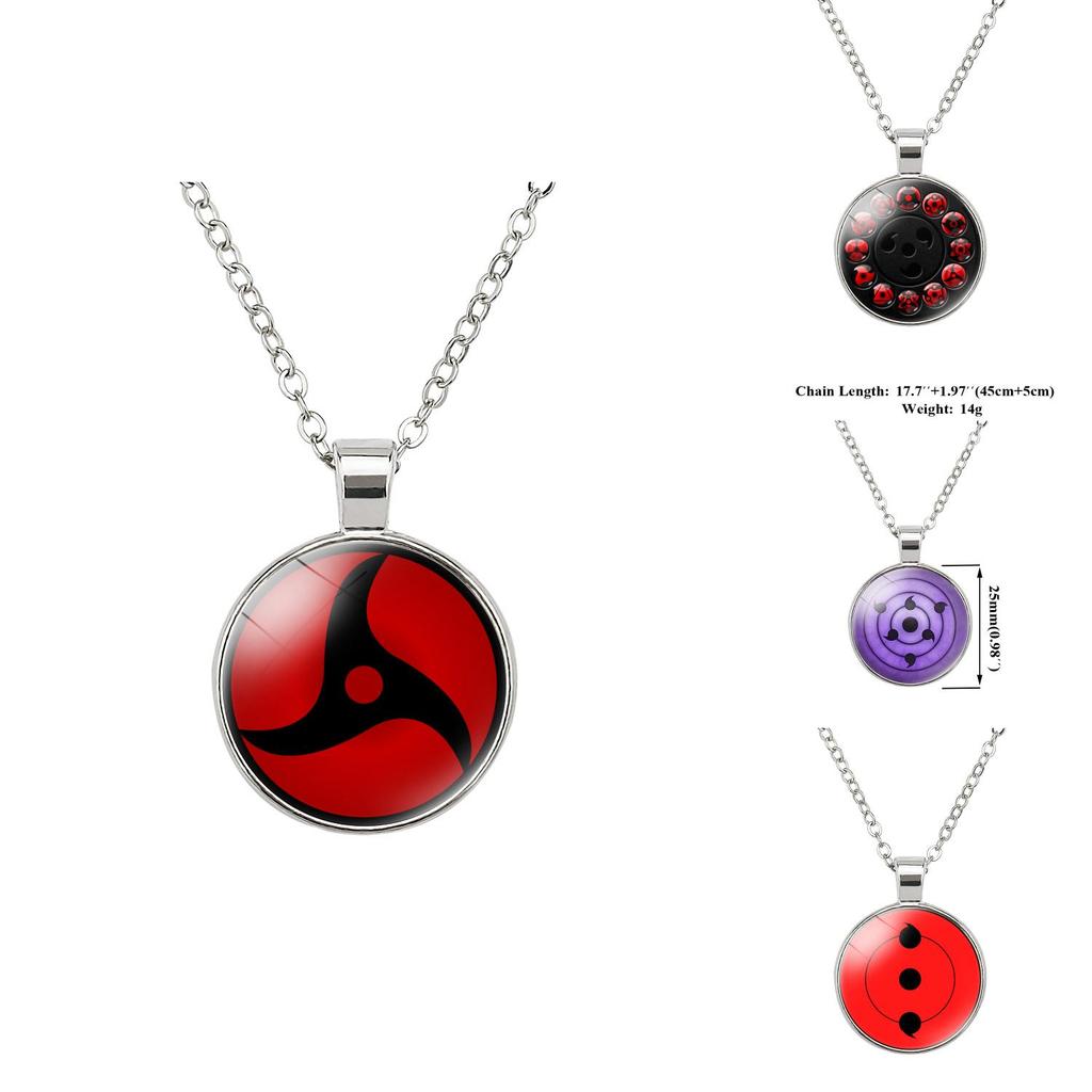Naruto Time Gem Round Pendant Necklace Chic Mixed Material Fashion Piece