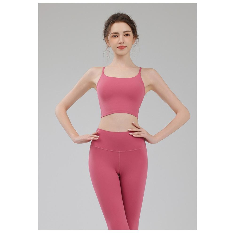 Naked Sports U-shaped Vest With Thin Shoulder Straps, Beautiful Back, Easy To Wear, Quick Drying, Breathable Fitness Camisole, Yoga Suit, Bra Set