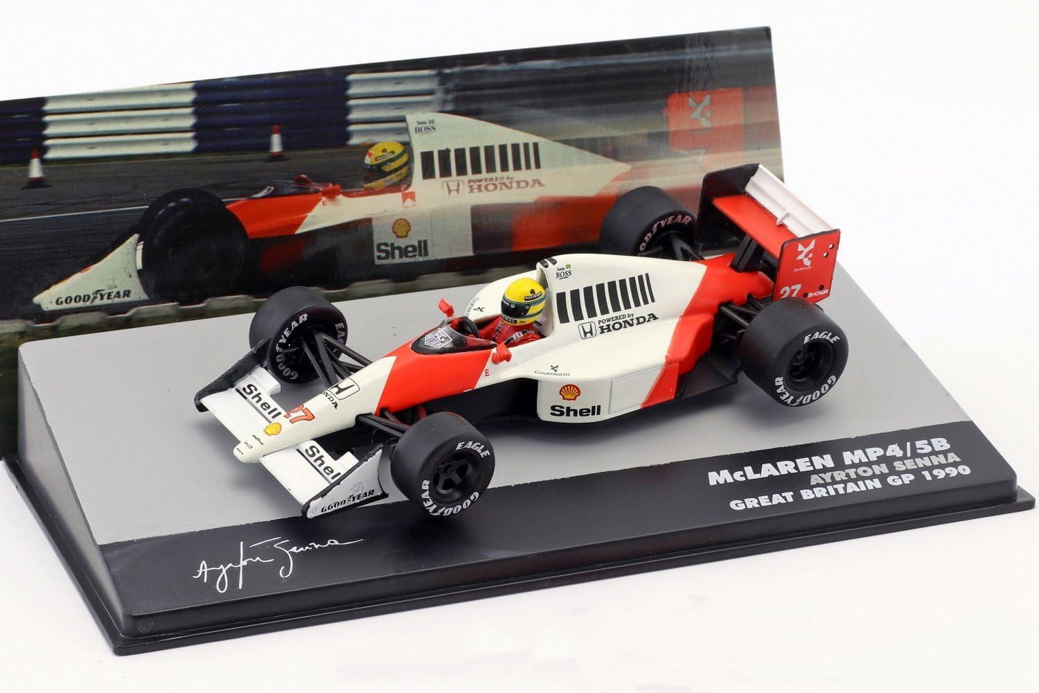 

Altaya 1/43 McLaren Honda F1 MP4/5B British GP Winner Ayrton Senna 1990 Diecast Miniature Car [Parallel Import]