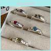 Stunning Vintage Design Colorful Zirconia Stone Adjustable Ring For Women Fashion Accessory