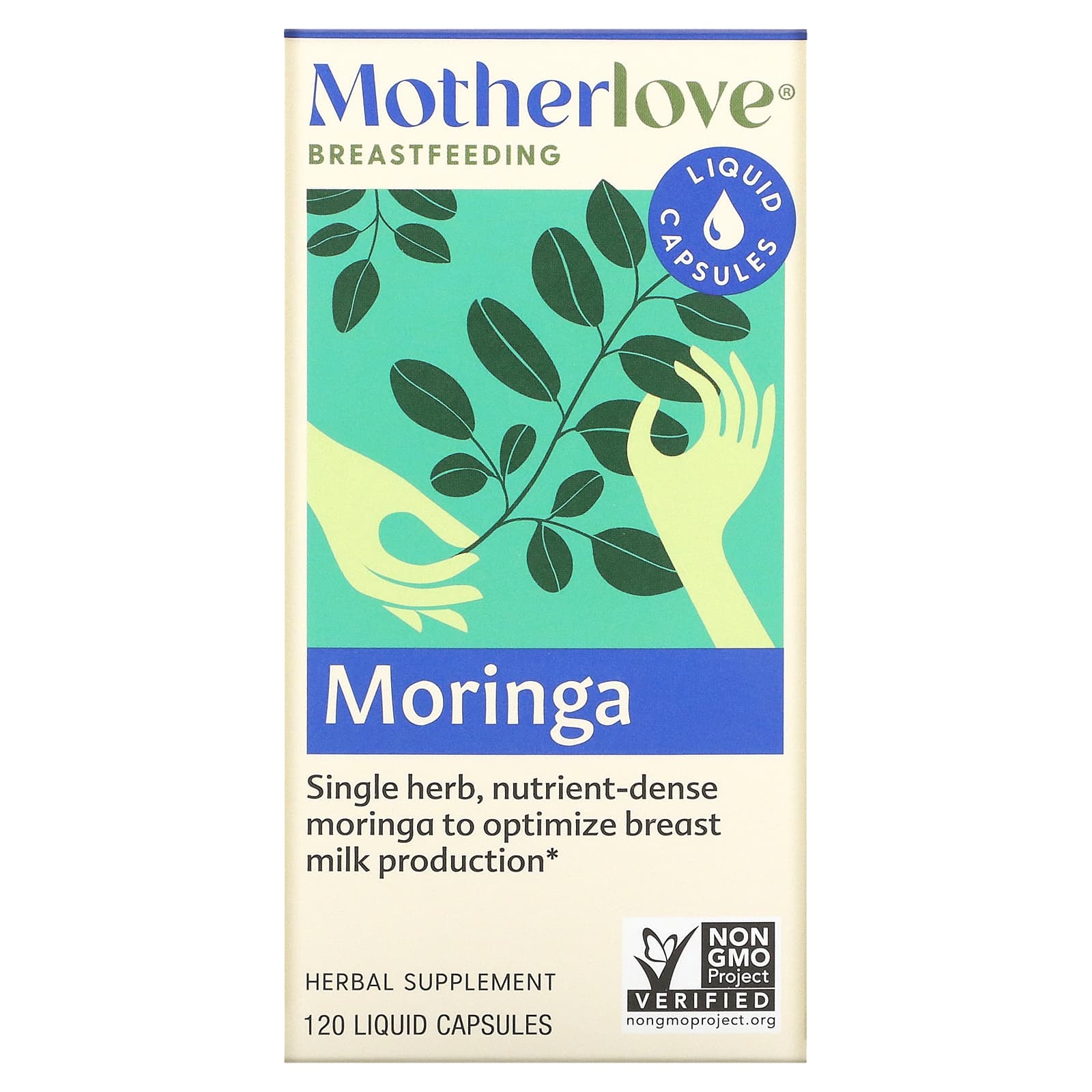 

Motherlove, грудне вигодовування, морінга, 120 рідких капсул