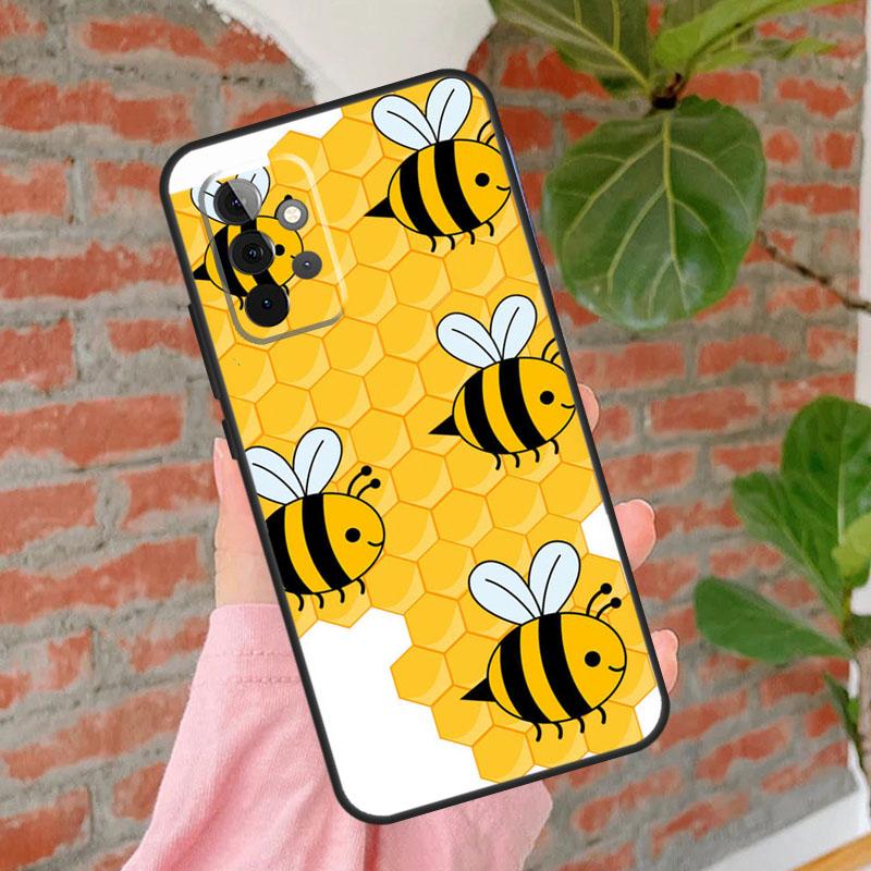 Bumble Bee Honeycomb Honey Phone Case For Samsung Galaxy A54 A34 A14 A55 A35 A25 A15 A52 A32 A12 A51 A71 A13 A33 A53
