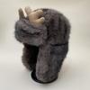 Antlers Plush Hat Women's Winter Thickened Warm Ear Protection Lei Feng Hat Men's Northeast Outdoor Windproof Cycling Hat Hat