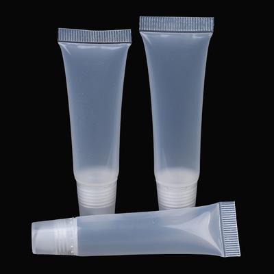 8/10/15Ml Boş Ruj Tüpü Dudak Balsamı Yumuşak Tüp Sıkıştırılmış Şeffaf Dudak Parlatıcı Şişe
