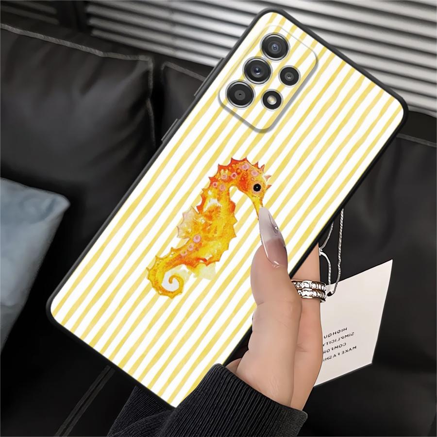 Case for Samsung Galaxy A03 A05 A01 A02 A06 Note 20 Ultra 9 10 A50 A70 A10 A20 A30 A40 A04 Soft Back Phone Cover Marine Animals
