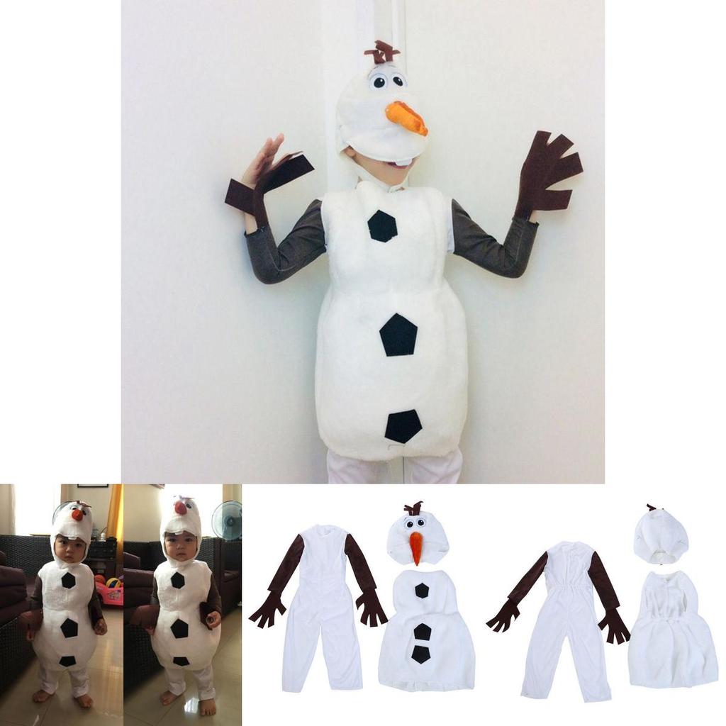 Enchanting Frozen Snowman Olaf Cosplay Costume For Kids Halloween Fancy Dress Up