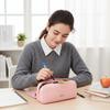 Large Capacity Stationery Bag Solid Color Storage Bag Multifunctional Pencil Case  Ideal Storage