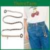 Womens Metal Waist Chain With Leather Pendant For Casual Boho Style