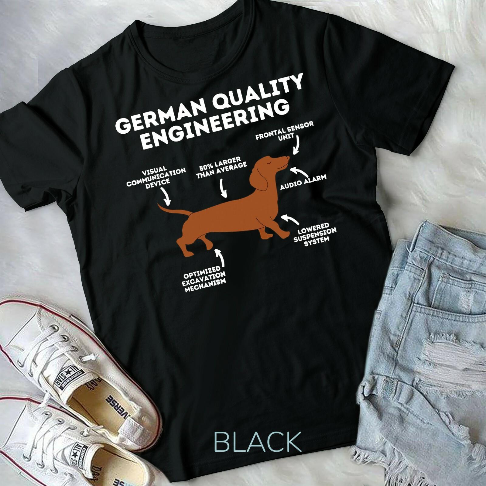 Quality German Engineering Dachshund Lover Wiener Dog Unisex Form T-shirt XXL