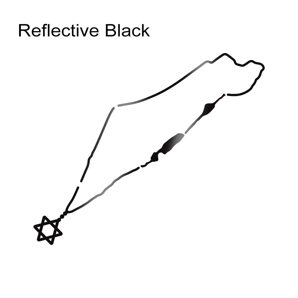 Car Stickers Creative Israel Map Reflective Decal Auto Body Window Front Windshield Decals Universal DIY Decoration Accessories