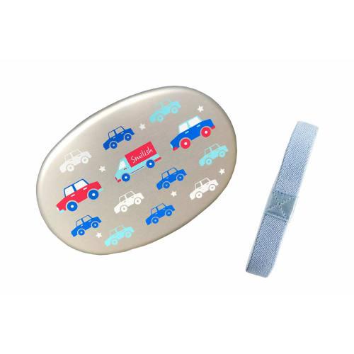 Aluminum lunch box, 280ml (with polyethylene inner lid and rubber band), car design, made in Japan