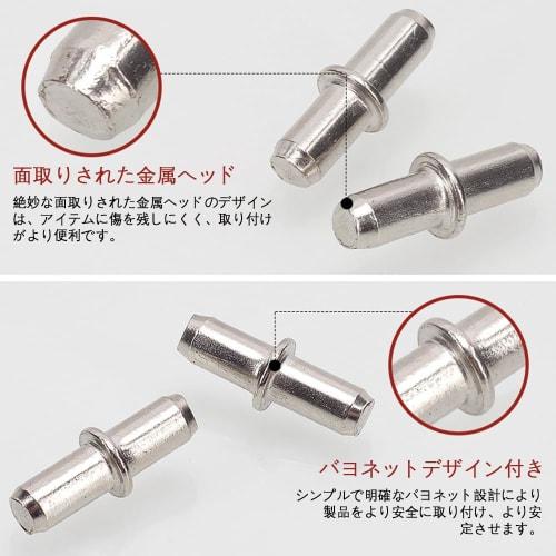 40-Piece Silver Dowel Set, 5mm Threaded Shelf Support Pins for Securing Shelves, Bookshelves, Cabinets, Wardrobes, and Other Furniture.