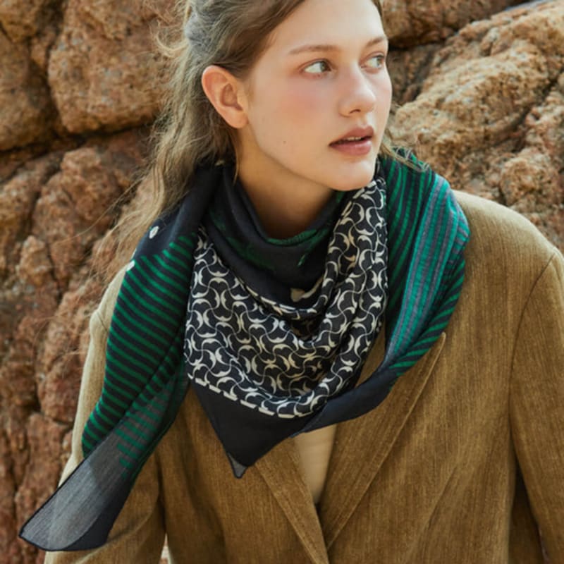 ANA MAISON Selfless City Silk Wool Scarf [PMsw-1425]