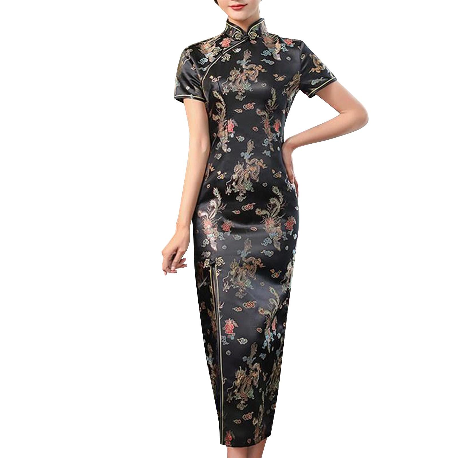 Женское модное элегантное платье с коротким рукавом в стиле ретро с принтом XXXXL винный — фото 3