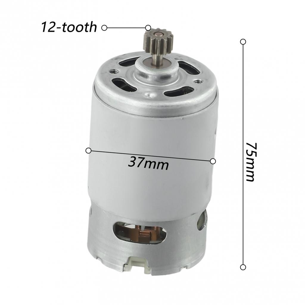 Vysokovýkonný V DC Motor Nízky Hluk Kovový 12 Zubový DC Motor 21V Dvojrýchlostný