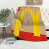 Mode Niedlich M-Mcdonalds Logo Lustige Decke Plüsch Nickerchen Sofa Teppich für Wohnzimmer Büro Schlafzimmer Geburtstag Zuhause Reise Kinder Geschenke