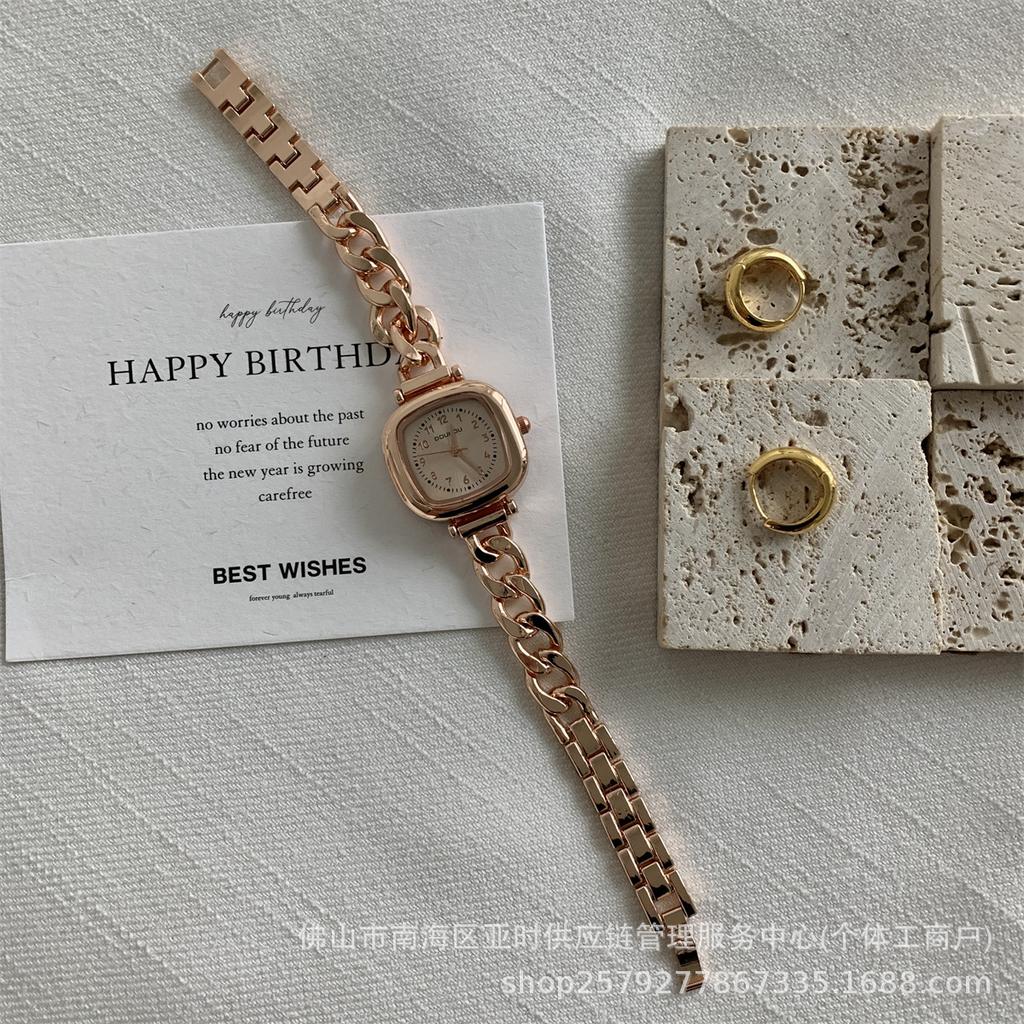 Doukou Simple Sugar Cube Bracelet Niche Light Luxury Square Watch Female Student Digital Literary And Retro Female Watch