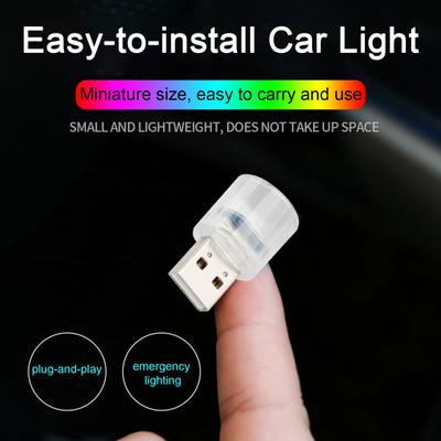 USB autolampa Mini velikost Plug-Play přenosná univerzální LED atmosférické osvětlení nouzové osvětlení Dekorace místnosti