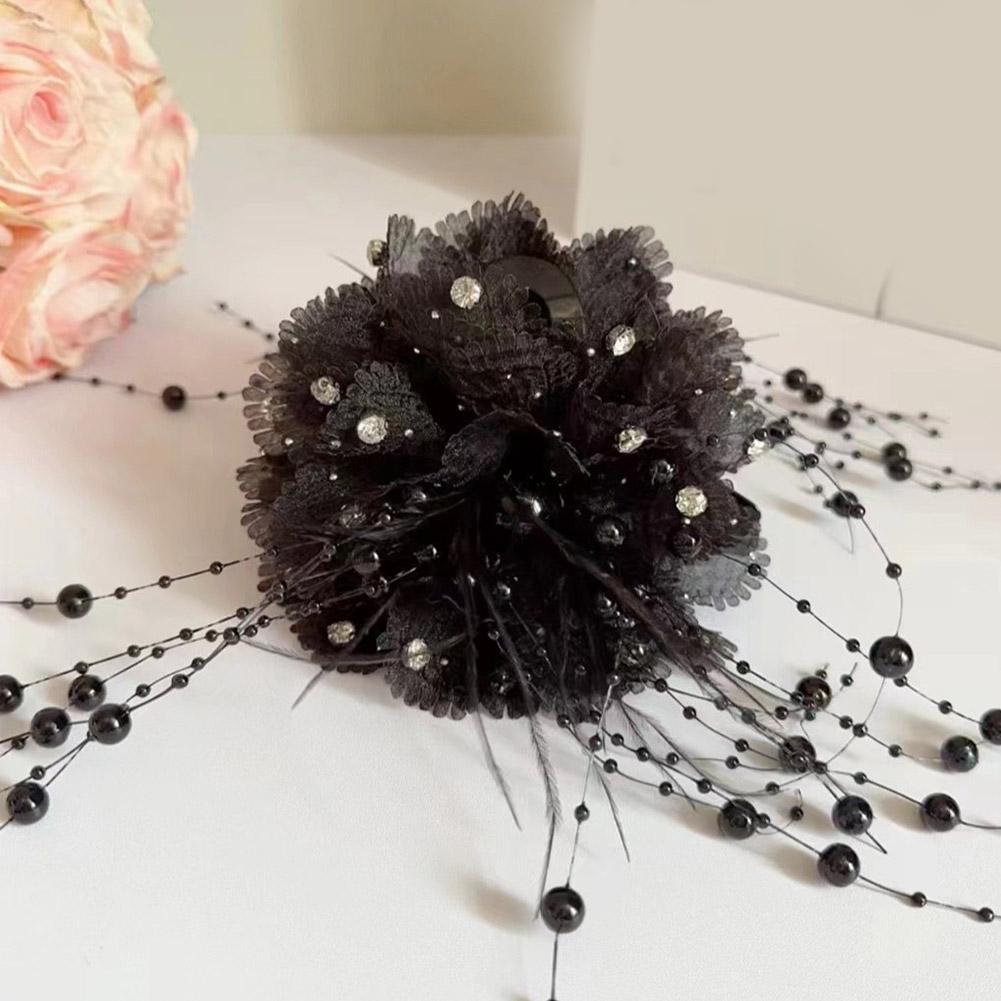 Bead Fringe Hairpin Lady Style Big Headgear New Hair Clip Shark 2024 Women Shower R5B7