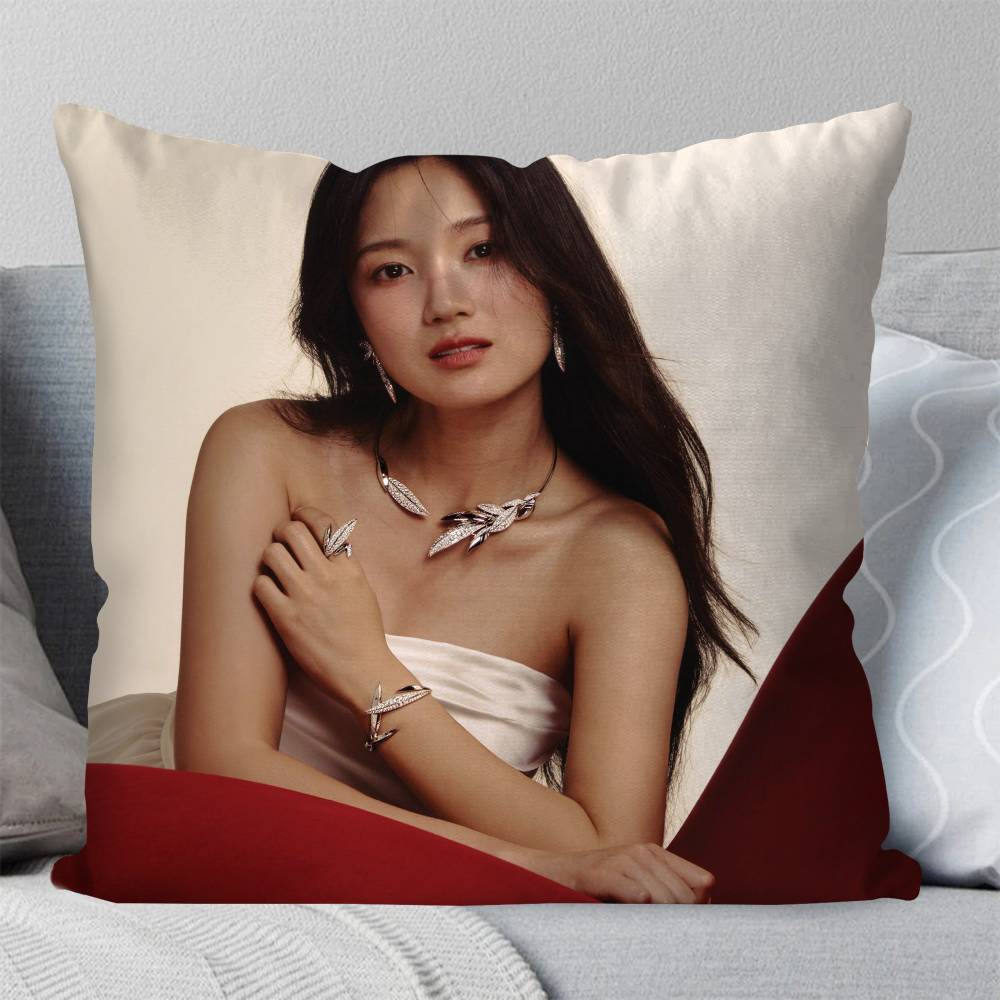 Korean Celebrity KKim Hye Yoon Pillow Case Fashion Square Pillowcase Bedroom Sofa Room Ins Decoration Leisure
