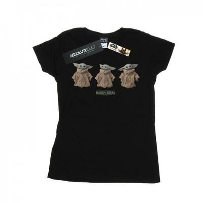Damen/Damen The Mandalorian The Child Poses Baumwoll-T-Shirt