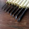 7p /set 0.1-0.8cm V Type Exposedness Triangle Chisel Woodworking Chisels Hand Wood Carving Knives FOR Carving Blank Tools5