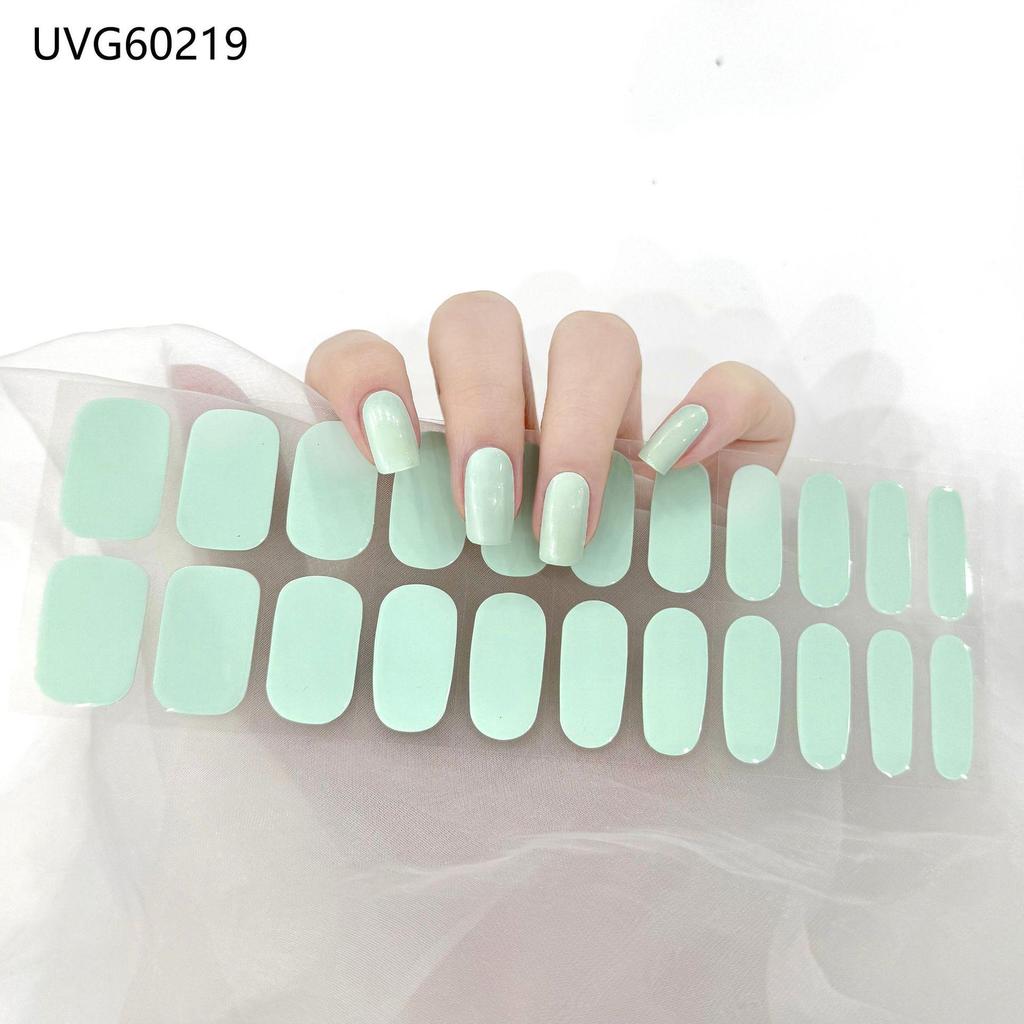 Transparent Nude UV Gel Nail Art Stickers: Semi-Cured, Semi-Baked Manicure Sheets