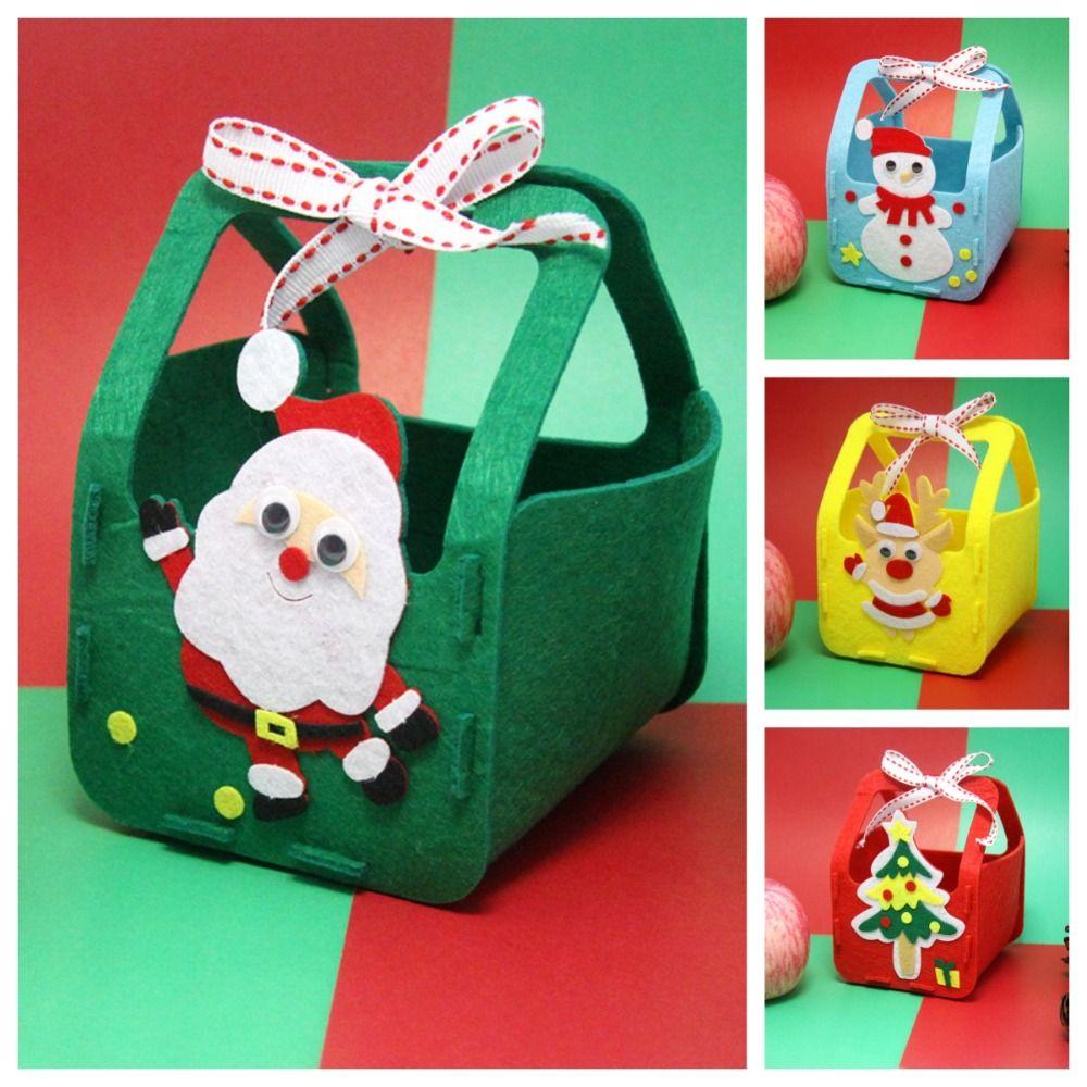 Non-woven Fabric DIY Xmas Candy Bag House Decoracion Snowman DIY Christmas Bag Toy Father Christmas Santa Claus