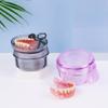 Large Capacity Denture Cleaning and Storage Box with Food Grade Retainer Soaking and Drain Feature